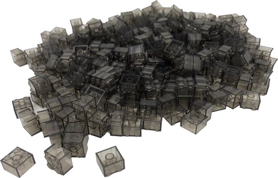 100 Bouwstenen 2x2 | Transparant Zwart | Compatibel met Lego Classic | Keuze uit vele kleuren | SmallBricks van SmallBricks