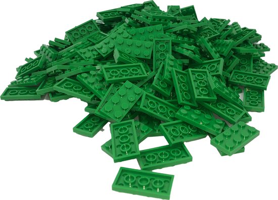 100 Bouwstenen 2x4 plate | Groen | Compatibel met Lego Classic | Keuze uit vele kleuren | SmallBricks van SmallBricks