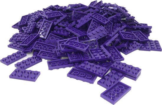 100 Bouwstenen 2x4 plate | Paars | Compatibel met Lego Classic | Keuze uit vele kleuren | SmallBricks van SmallBricks