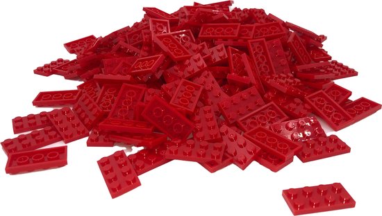 100 Bouwstenen 2x4 plate | Rood | Compatibel met Lego Classic | Keuze uit vele kleuren | SmallBricks van SmallBricks