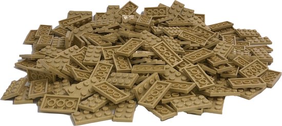 100 Bouwstenen 2x4 plate | Tan | Compatibel met Lego Classic | Keuze uit vele kleuren | SmallBricks van SmallBricks