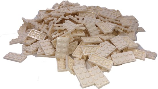 100 Bouwstenen 2x4 plate | Wit | Compatibel met Lego Classic | Keuze uit vele kleuren | SmallBricks van Merkloos