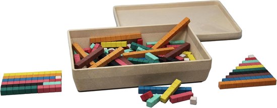 126 Kleurrijke Rekenstokjes Cuisenaire 126 Stokjes in verschillende lengtes en kleuren Ideaal voor rekenen en ruimtelijk inzicht van Merkloos
