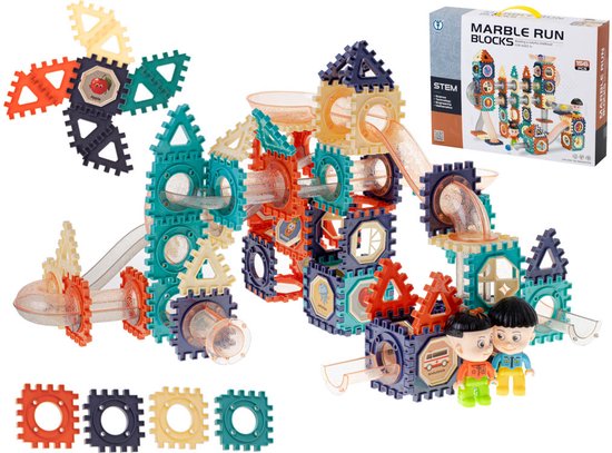 156 Delig XXL Knikkerbaan Marble Run Bouwset - 3D Bouwen - Vanaf 3 Jaar van $