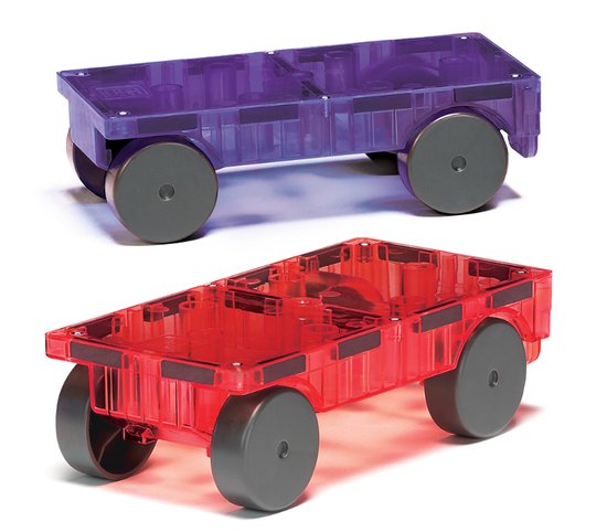 16022PR - MAGNA-TILES Cars 2 stuks uitbreidingsset van Magna-Tiles