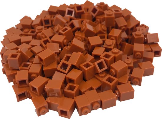 200 Bouwstenen 1x1 | Koffie | Compatibel met Lego Classic | Keuze uit vele kleuren | SmallBricks van SmallBricks