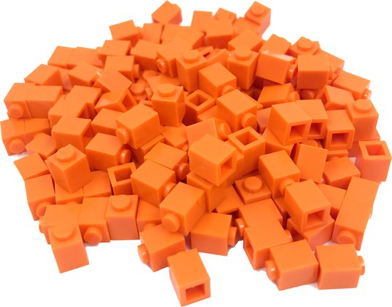 200 Bouwstenen 1x1 | Oranje | Compatibel met Lego Classic | Keuze uit vele kleuren | SmallBricks van SmallBricks
