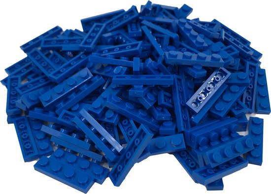 200 Bouwstenen 1x4 plate | Blauw | Compatibel met Lego Classic | Keuze uit vele kleuren | SmallBricks van SmallBricks