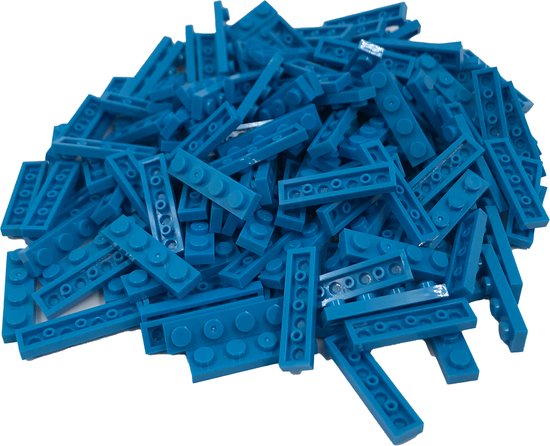 200 Bouwstenen 1x4 plate | Hemelsblauw | Compatibel met Lego Classic | Keuze uit vele kleuren | SmallBricks van SmallBricks