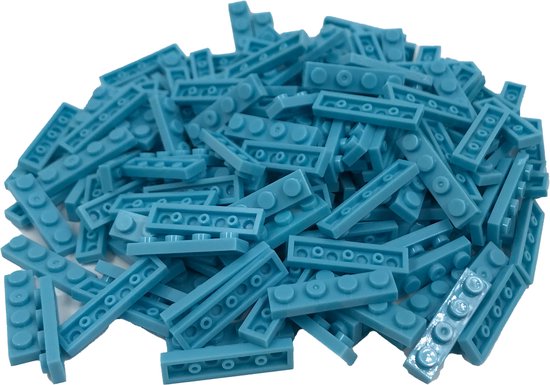 200 Bouwstenen 1x4 plate | Lichtblauw | Compatibel met Lego Classic | Keuze uit vele kleuren | SmallBricks van SmallBricks