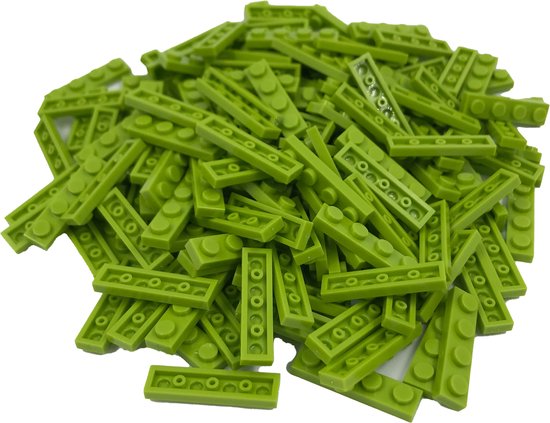 200 Bouwstenen 1x4 plate | Lime | Compatibel met Lego Classic | Keuze uit vele kleuren | SmallBricks van SmallBricks