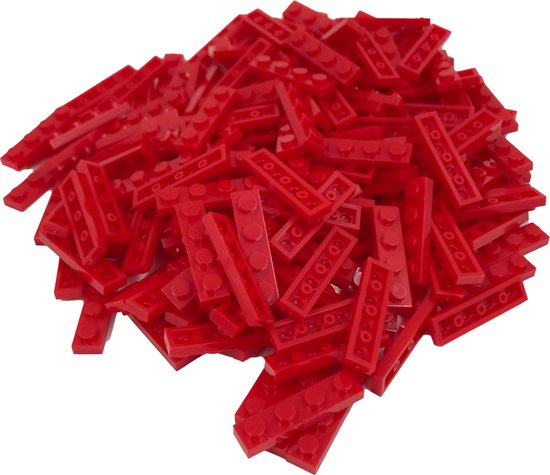 200 Bouwstenen 1x4 plate | Rood | Compatibel met Lego Classic | Keuze uit vele kleuren | SmallBricks van SmallBricks