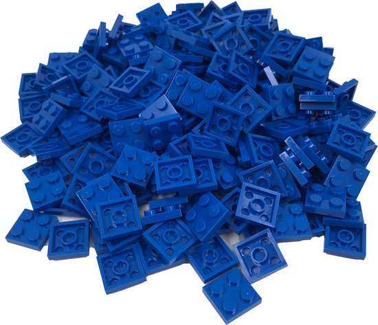 200 Bouwstenen 2x2 plate | Blauw | Compatibel met Lego Classic | Keuze uit vele kleuren | SmallBricks van SmallBricks