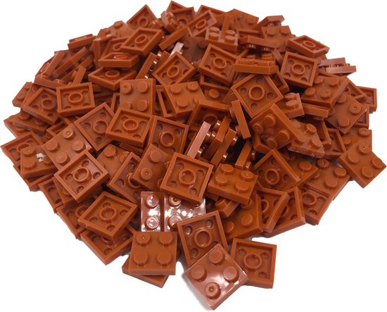200 Bouwstenen 2x2 plate | Koffie | Compatibel met Lego Classic | Keuze uit vele kleuren | SmallBricks van SmallBricks
