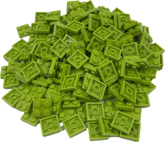 200 Bouwstenen 2x2 plate | Lime | Compatibel met Lego Classic | Keuze uit vele kleuren | SmallBricks van SmallBricks