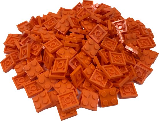 200 Bouwstenen 2x2 plate | Oranje | Compatibel met Lego Classic | Keuze uit vele kleuren | SmallBricks van SmallBricks