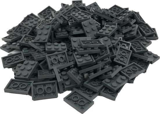 200 Bouwstenen 2x3 plate | Donkergrijs | Compatibel met Lego Classic | Keuze uit vele kleuren | SmallBricks van SmallBricks