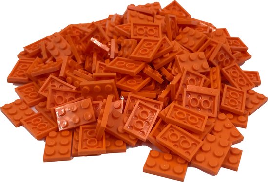 200 Bouwstenen 2x3 plate | Oranje | Compatibel met Lego Classic | Keuze uit vele kleuren | SmallBricks van SmallBricks