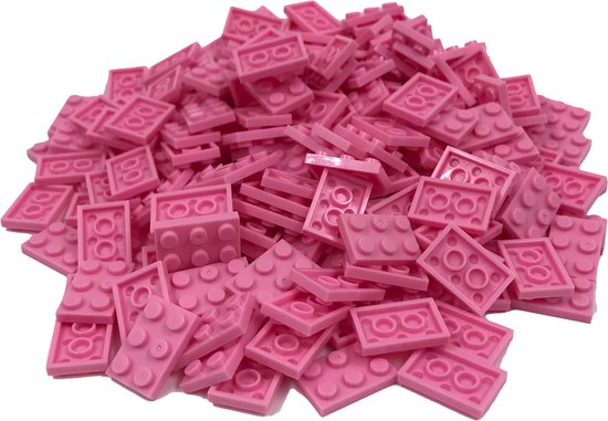 200 Bouwstenen 2x3 plate | Roze | Compatibel met Lego Classic | Keuze uit vele kleuren | SmallBricks van SmallBricks