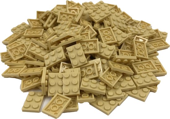 200 Bouwstenen 2x3 plate | Tan | Compatibel met Lego Classic | Keuze uit vele kleuren | SmallBricks van SmallBricks