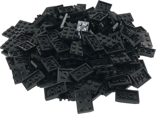 200 Bouwstenen 2x3 plate | Zwart | Compatibel met Lego Classic | Keuze uit vele kleuren | SmallBricks van Merkloos