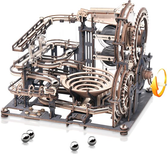 3D Houten Marble Run Puzzel Modelbouwset voor Volwassenen - Uitdagend Bouwpakket voor Verjaardag & Valentijnsdag van Merkloos