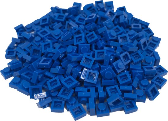 400 Bouwstenen 1x1 plate | Blauw | Compatibel met Lego Classic | Keuze uit vele kleuren | SmallBricks van Merkloos