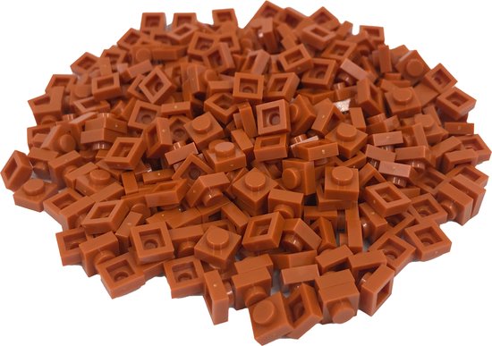 400 Bouwstenen 1x1 plate | Koffie | Compatibel met Lego Classic | Keuze uit vele kleuren | SmallBricks van SmallBricks