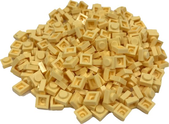 400 Bouwstenen 1x1 plate | Lichtgeel | Compatibel met Lego Classic | Keuze uit vele kleuren | SmallBricks van SmallBricks