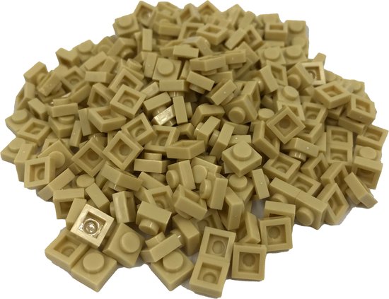 400 Bouwstenen 1x1 plate | Tan | Compatibel met Lego Classic | Keuze uit vele kleuren | SmallBricks van SmallBricks