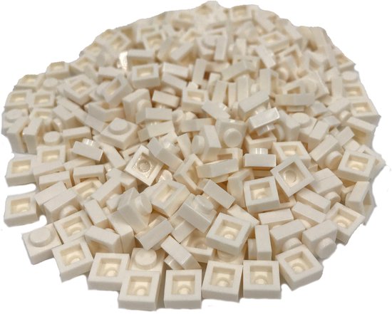 400 Bouwstenen 1x1 plate | Wit | Compatibel met Lego Classic | Keuze uit vele kleuren | SmallBricks van Merkloos