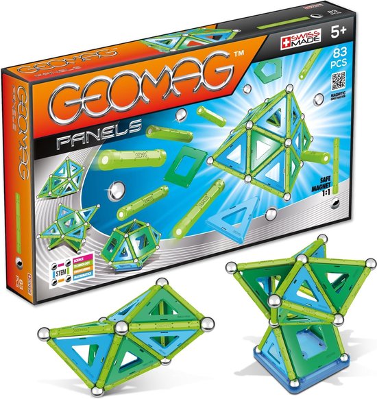 83-delige Geomag Panels set groen/blauw van Geomag