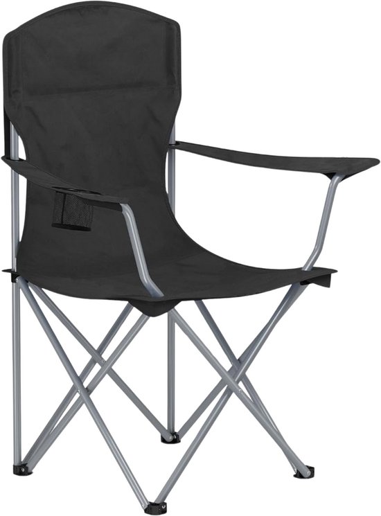 ACAZA Campingstoel - Luxe Campingstoelen Set van 2 - Strandstoel - Draagvermogen 150 kg - Klapstoel - Kampeerstoel - Vouwstoel - Camping - Strandstoel Opvouwbaar - Kamperen - Zwart van ACAZA