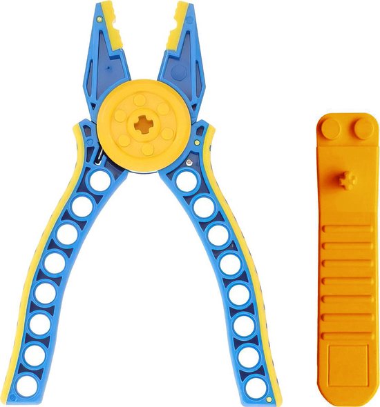 Ainy - Bouwblokken Knijptang & Elementensplitser Blauw-geel / Brick Separator tang technic creator | Classic technisch speelgoed gereedschap tang voor bouwmodel en bouwsets geschikt voor Mould King of Lego stenen | toolset / toolkit van Ainy