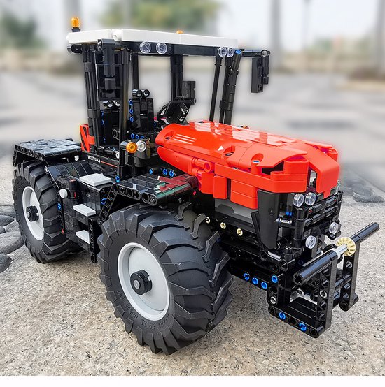Aktie!!! - 17020 Tractor (rood, RC) - Boerderij - Lego Compatible - Motoren, accu, afstandsbediening - Bouwset, constructieset - 2716 onderdelen - Mouldking van Mouldking