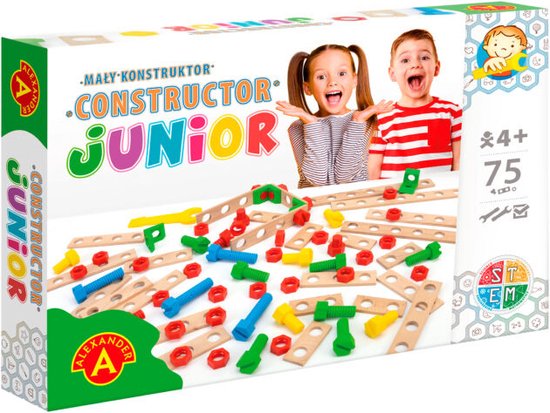 Alexander Toys Constructor Junior - Doe het zelf bouwpakketten - 75 stuks van Alexander Toys