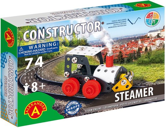 Alexander Toys Constructor - Stoomboot (Stoommachine) - 74st van Alexander Toys