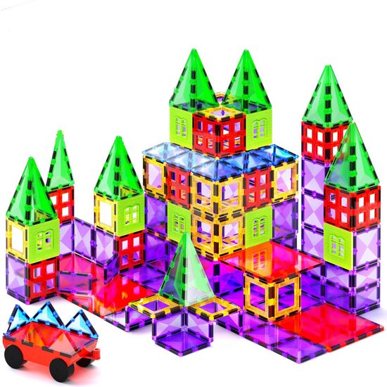 ApexArte® Magnetische Knikkerbaan - Kinderspeelgoed 1 jaar - Magnetic Tiles - Bouwspeelgoed van ApexArte®