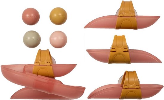 Badspeelgoed Knikkerbaan met Ballen voor aan de Tegelwand van Merkloos