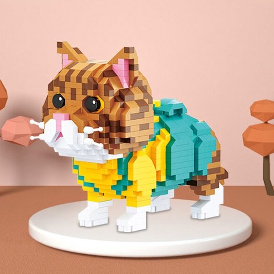 Balody Leisure Dressed Cat - Nanoblocks / miniblocks - Bouwset / 3D puzzel - 846 bouwsteentjes - Balody 18406 van Balody