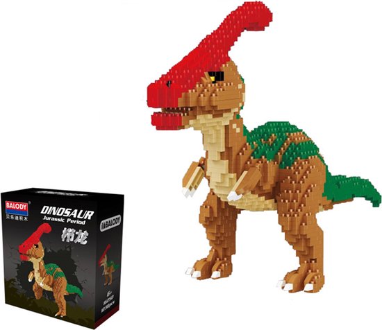 Balody Parasaurolophus - Nanoblocks / miniblocks - Bouwset / 3D puzzel - 1238 bouwsteentjes - Balody 16250 van Balody
