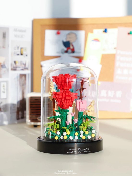 Balody Red Roses - Nanoblocks / miniblocks - Bouwset / 3D puzzel - 596 bouwsteentjes - Balody 18471 van Balody