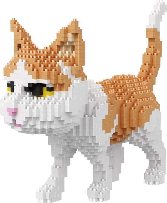 Balody Rode kat - Nanoblocks / miniblocks - Bouwset / 3D puzzel - 1390 bouwsteentjes - Balody 16037 van Balody