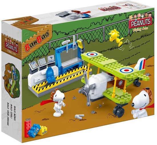Banbao Bouwpakket Snoopy Piloot & Vliegtuig 215-delig van BanBao
