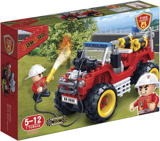 BanBao Brandweerjeep 7106 van BanBao