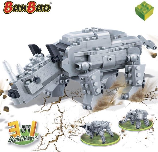 BanBao Creatables Prehistorische Neushoorn - 6851 van BanBao