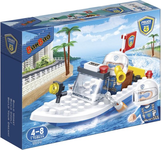 BanBao Politie Politieboot - 7019 van BanBao