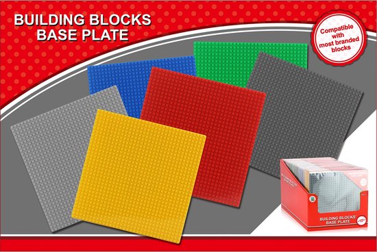 Basic Building Blocks Grondplaat 25.5X25.5 Cm Display 36 Stuks van Merkloos