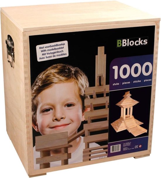Bblocks in Houten Kist 1000-delig van BBlocks