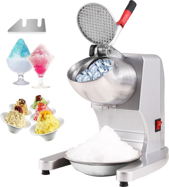 Bealive® Ice crusher machine - Ijscrusher - Ijs blender - W/4 Bladen - Roestvrij Staal van Bealive